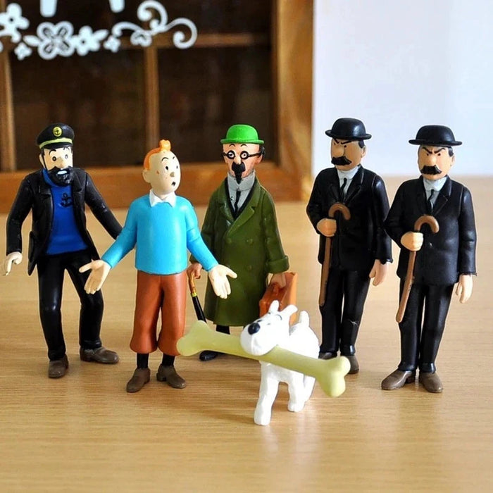 Lot 6 Figurines Tintin BD Collection